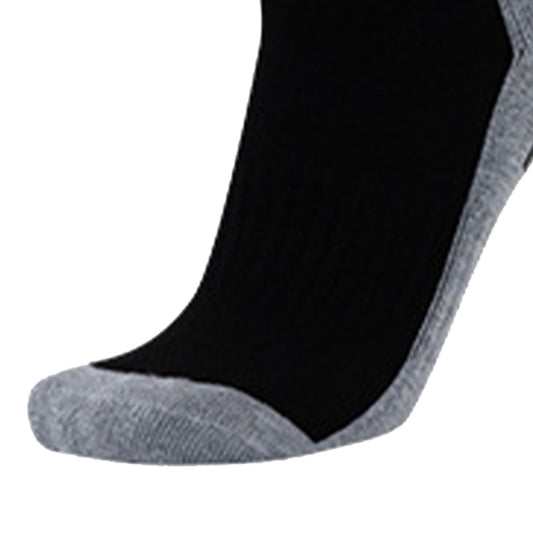 Kids Football Socks Sweat Absorbing Prevent Slip Black 2 Pairs