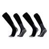 Kids Football Socks Sweat Absorbing Prevent Slip Black 2 Pairs